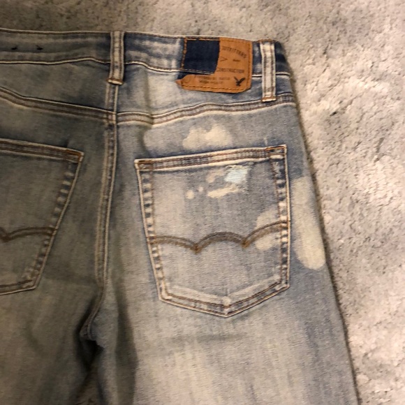 American Eagle Distressed Jean Shirts Size 26 o - Picture 7 of 8